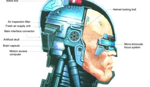 Как выглядела бы голова Робокопа в разрезе